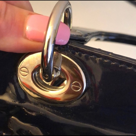 Authentic Lady Dior Large Blue Patent - Picture 5 of 8